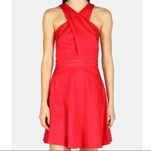 NWT Armani Exchange Cross Front Red Fit & Flare Holiday Party Size0 Fancy Dress